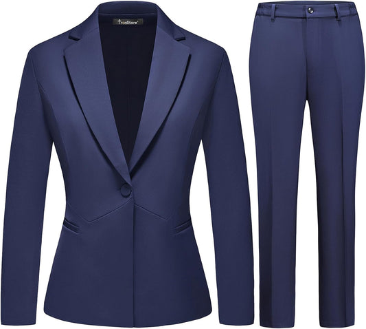 Women's 2 Piece Business Pants Suit Set Slim Fit