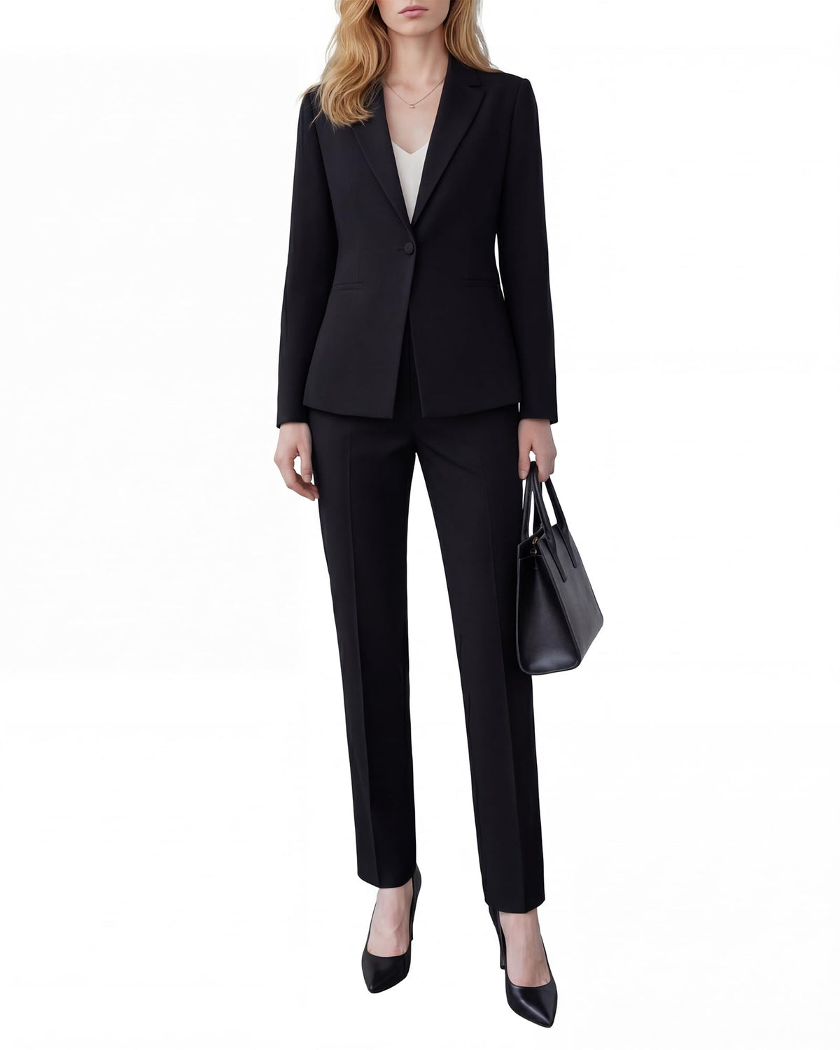 Women's 2 Piece Business Pantsuits Wrinkle Free Outfit