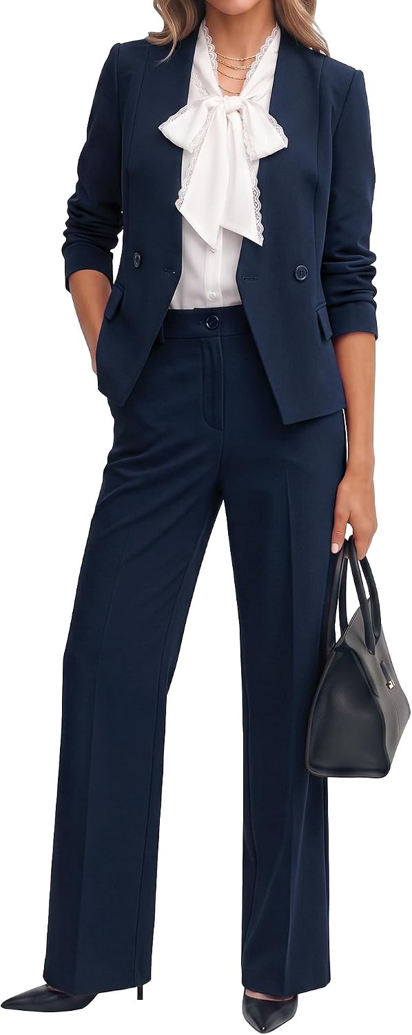 luvamia Pants Suits for Women 2 Piece Sets Business Casual Interview Outfit