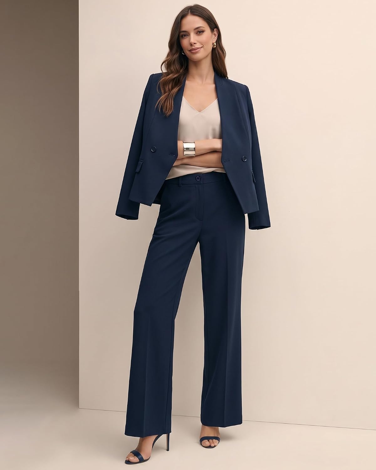 luvamia Pants Suits for Women 2 Piece Sets Business Casual Interview Outfit