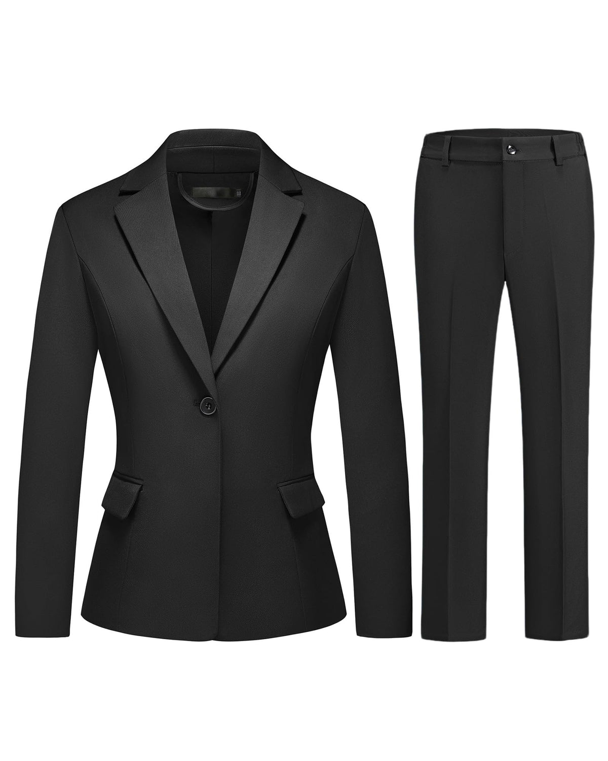 Womens Business Pants Suit 2 Piece Set Classic One Button Blazer & Pants Set for Work Wedding Interview