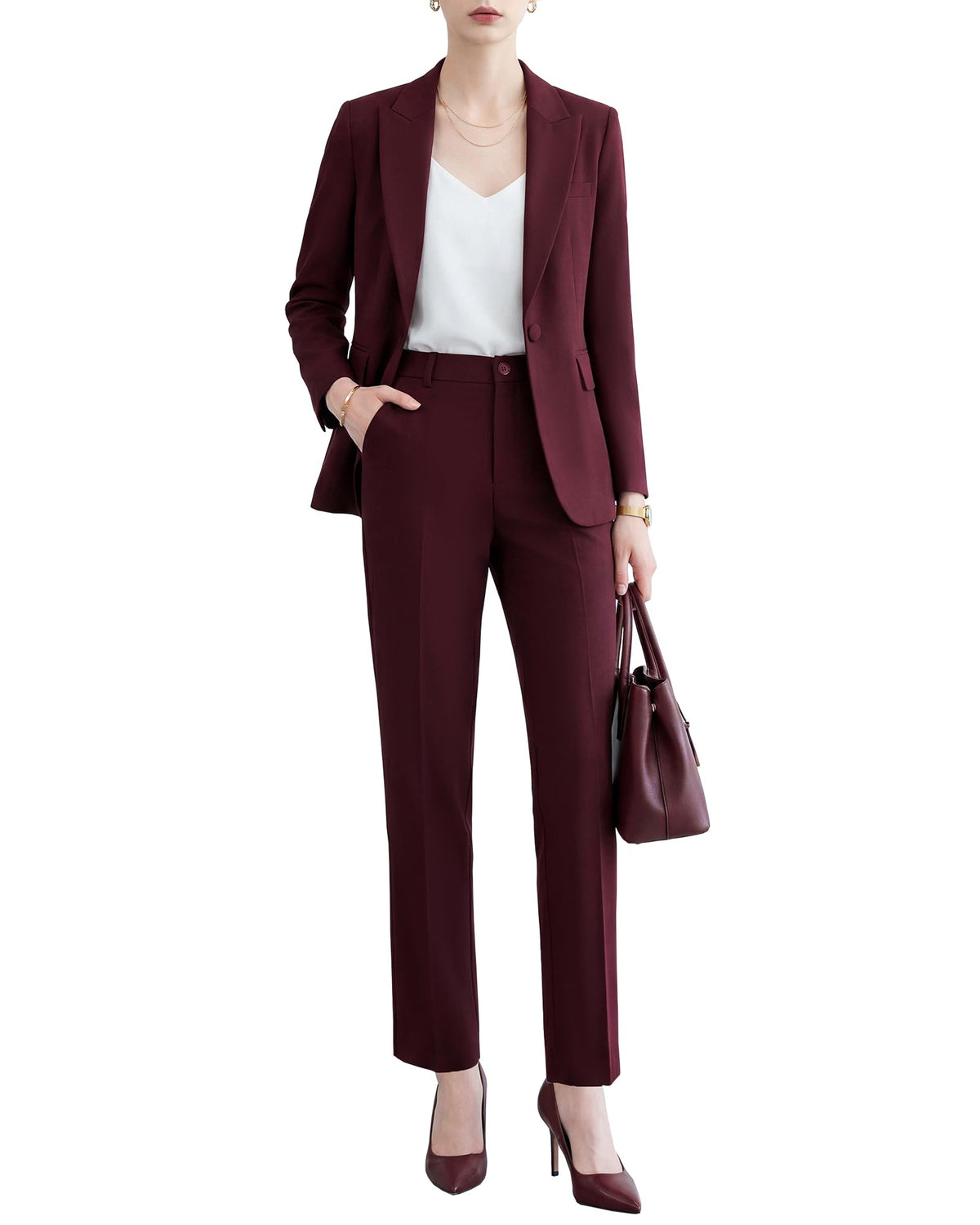 Womens Suits 2 Piece Set Business, Pant Suit for Women Professional