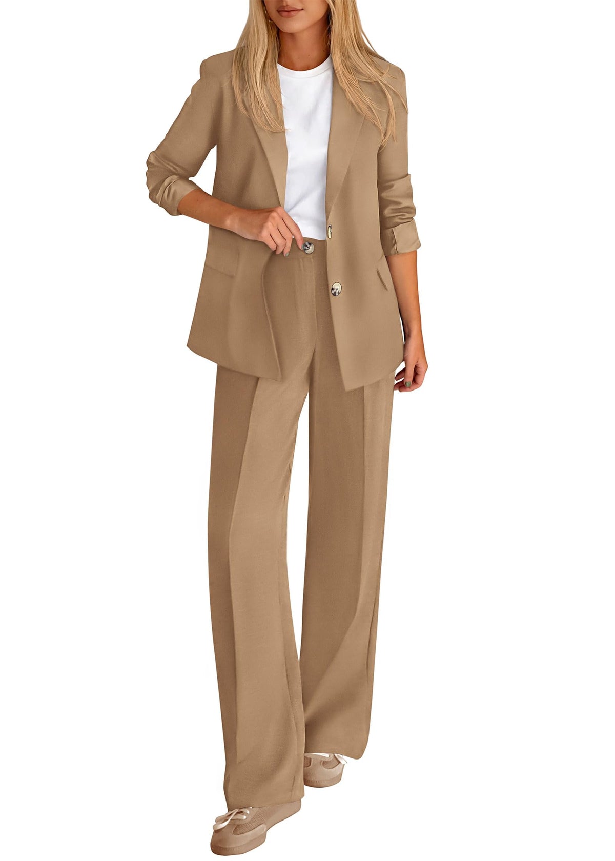 KIRUNDO Womens Suits 2 Piece Set Business Casual Outfits