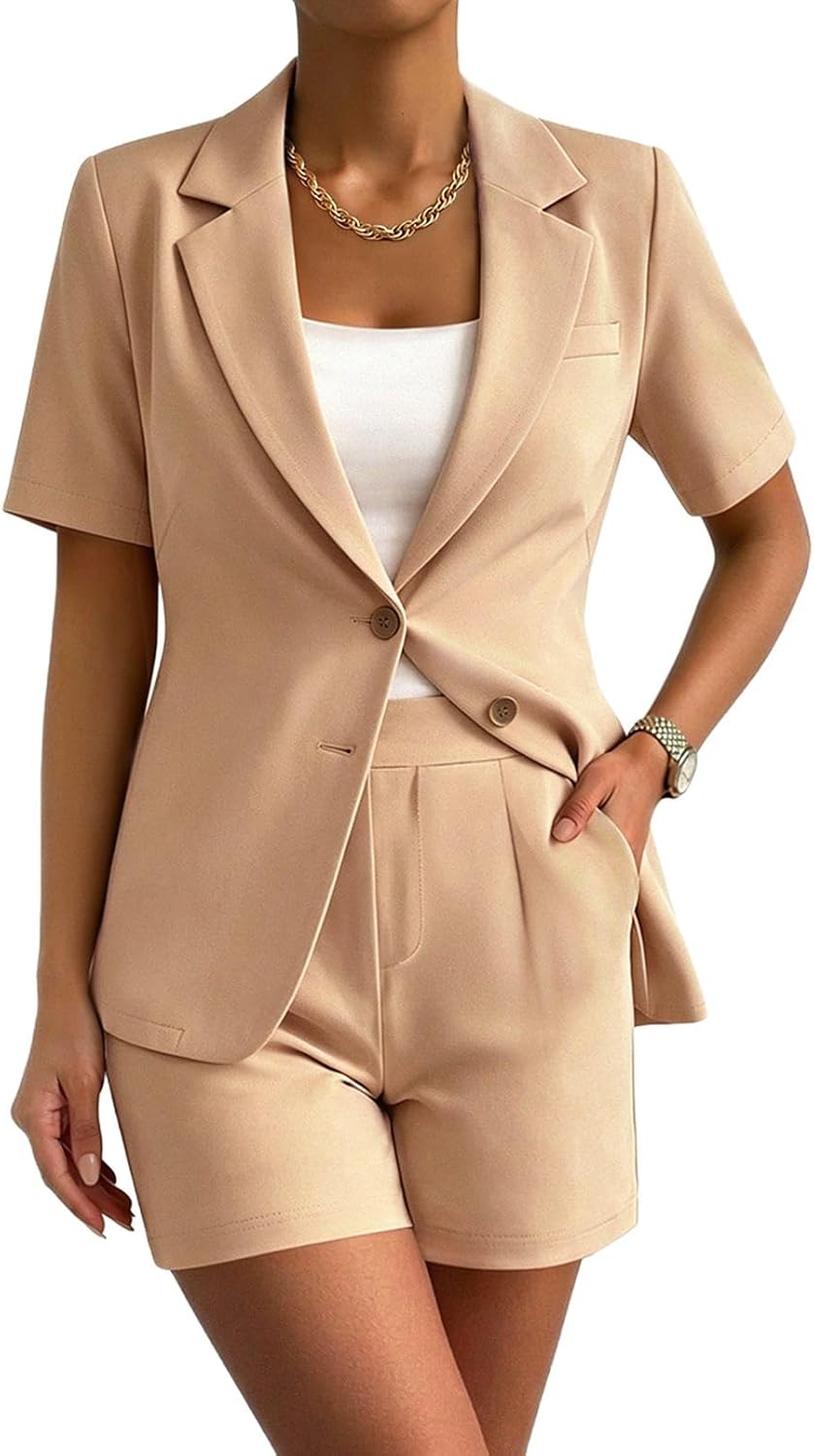 MorwenVeo Women's Two Piece Suit Sets Summer Business Casual Outfits