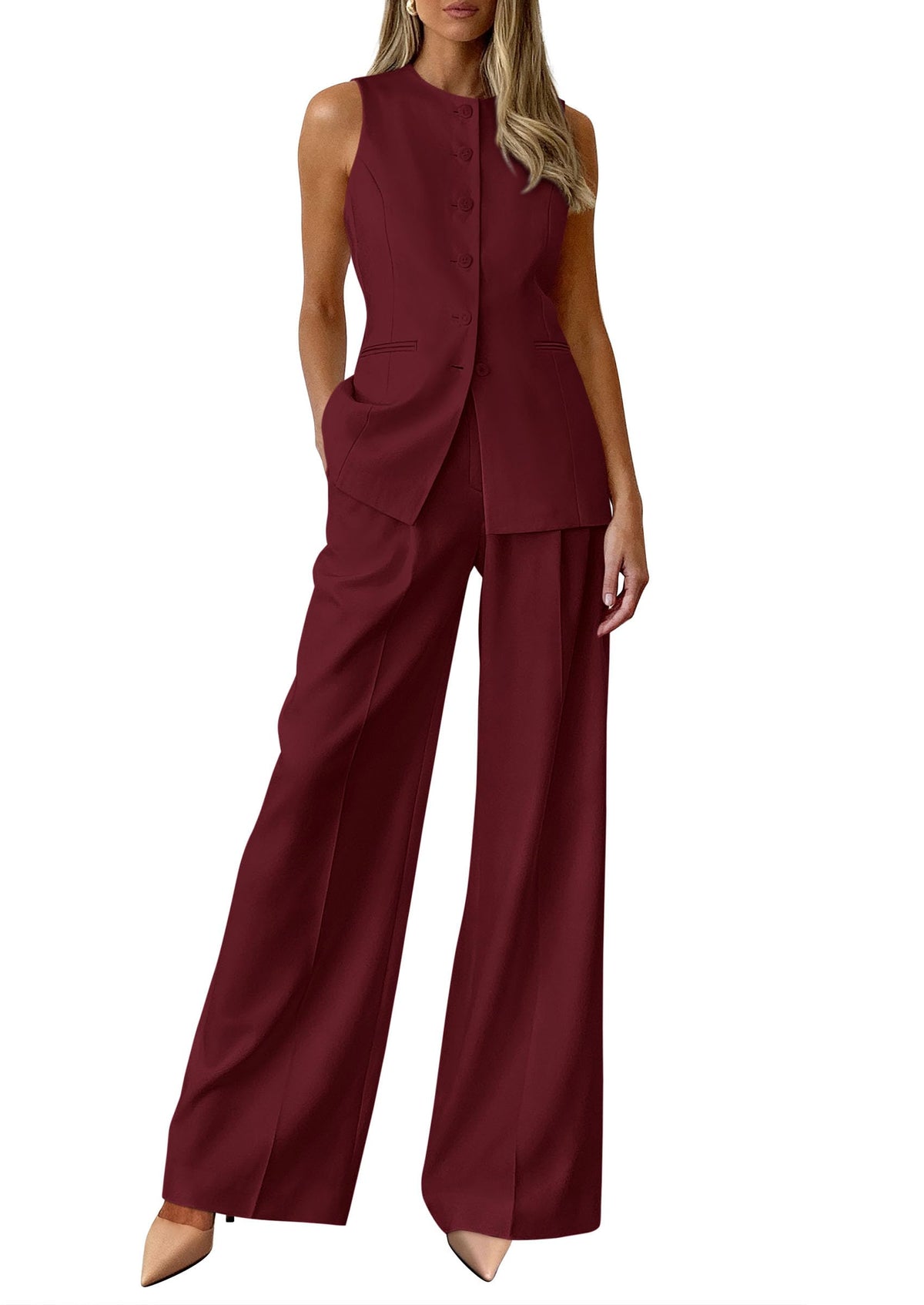 PRETTYGARDEN Women's 2 Piece Sets Business Casual Outfits