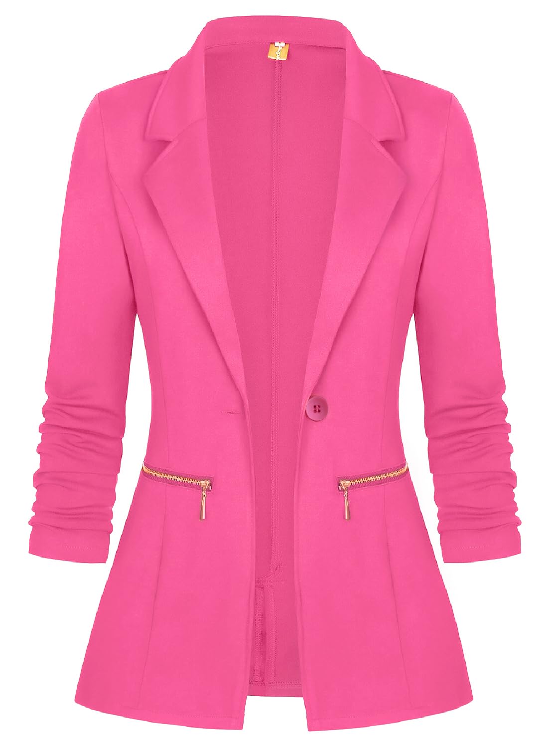 Genhoo Womens Casual Blazer Stretch Long Sleeve Work Office Suit Jacket