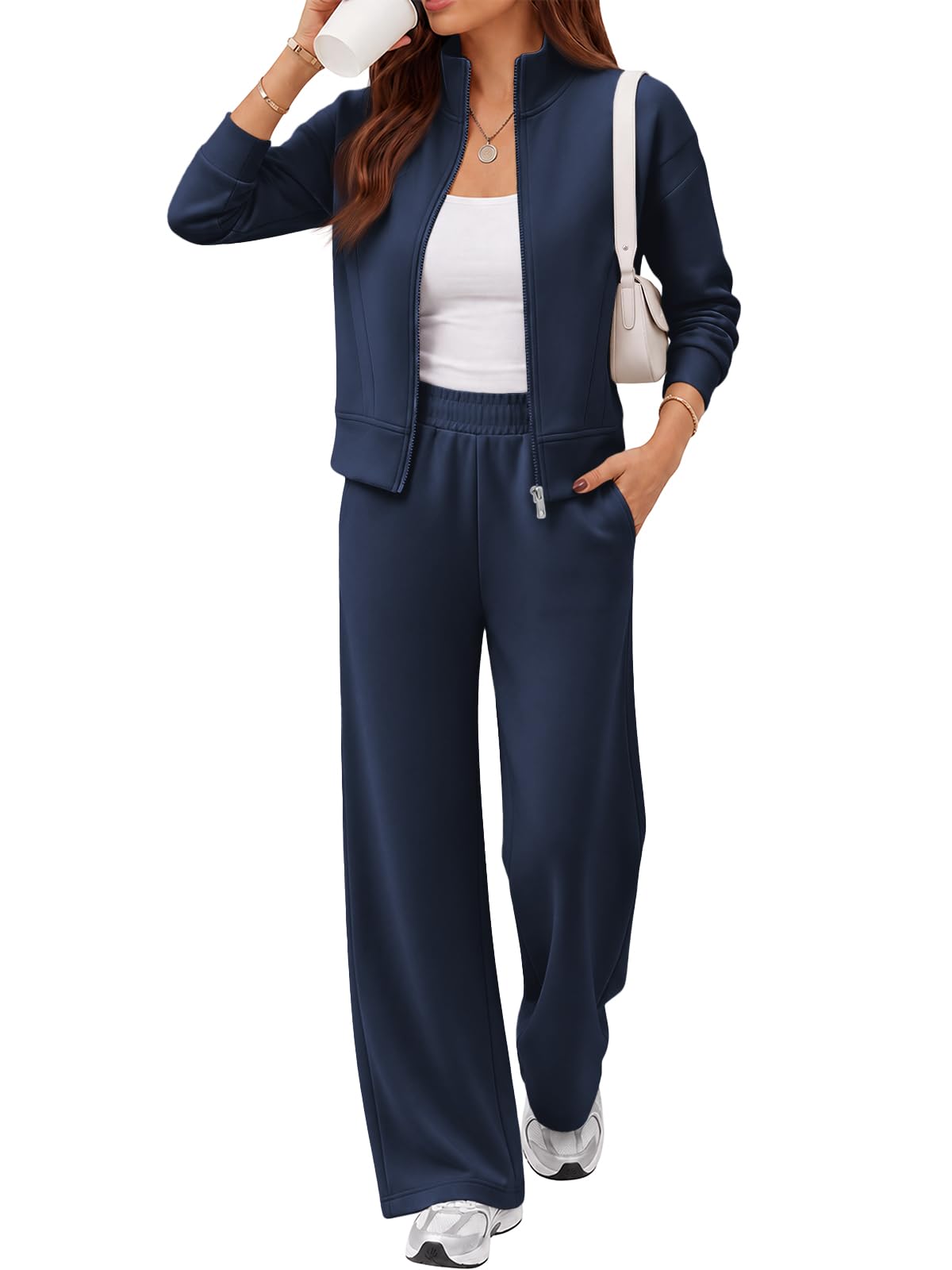 EFAN Womens Sweatsuits 2 Piece Modal Blend Tracksuits Lounge Sweat Sets