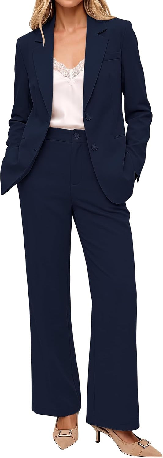 luvamia Pant Suits for Women 2 Piece Sets Business Casual Bootcut Pants Set