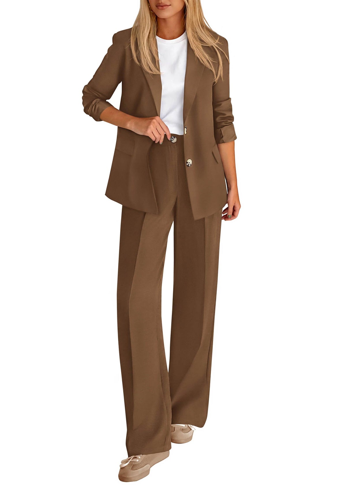 KIRUNDO Womens Suits 2 Piece Set Business Casual Outfits