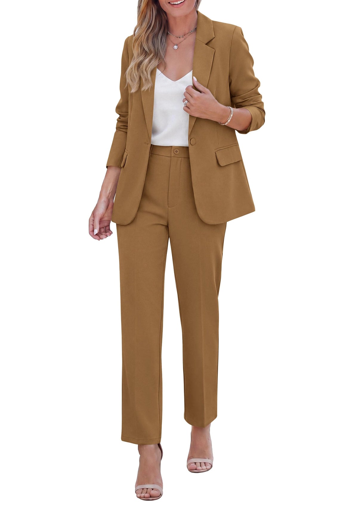 PRETTYGARDEN Two Piece Sets for Women Dressy Pant Suits