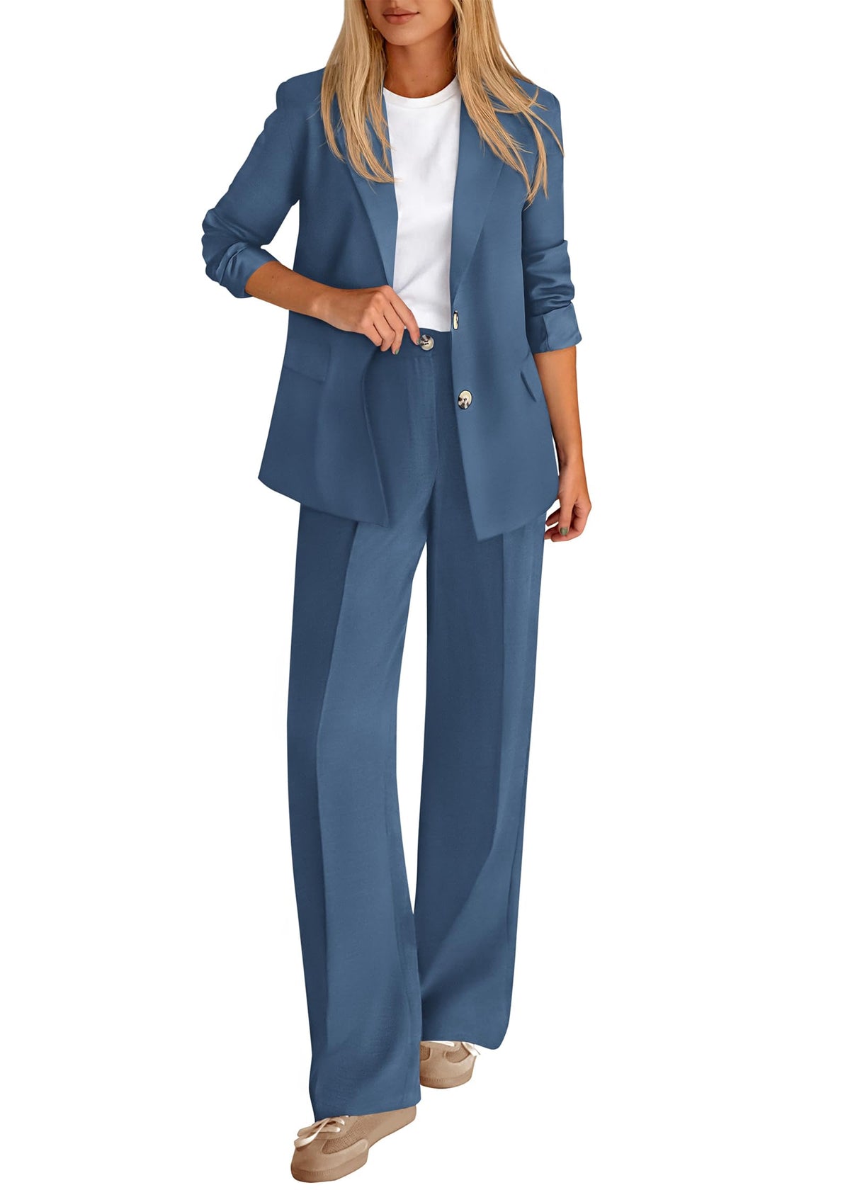 KIRUNDO Womens Suits 2 Piece Set Business Casual Outfits