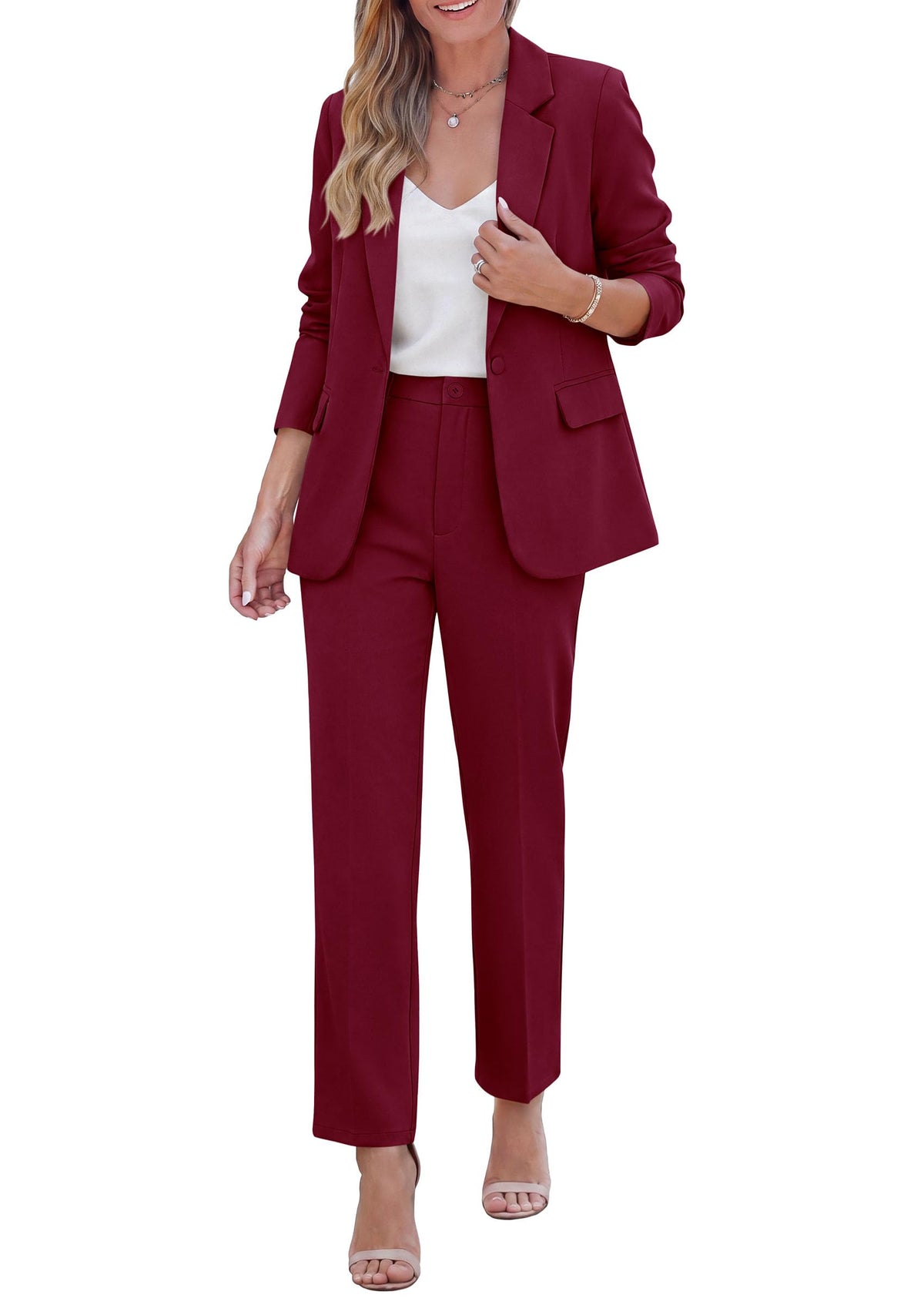 PRETTYGARDEN Two Piece Sets for Women Dressy Pant Suits