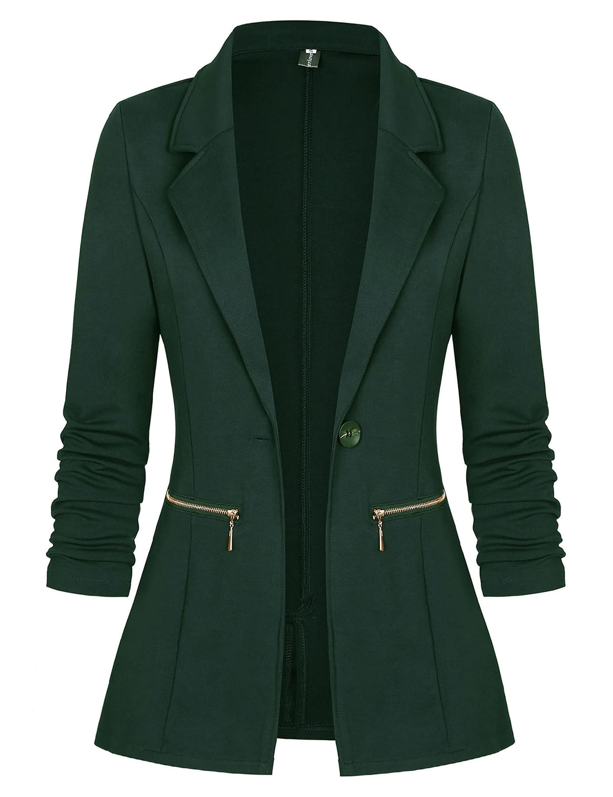 Genhoo Womens Casual Blazer Stretch Long Sleeve Work Office Suit Jacket