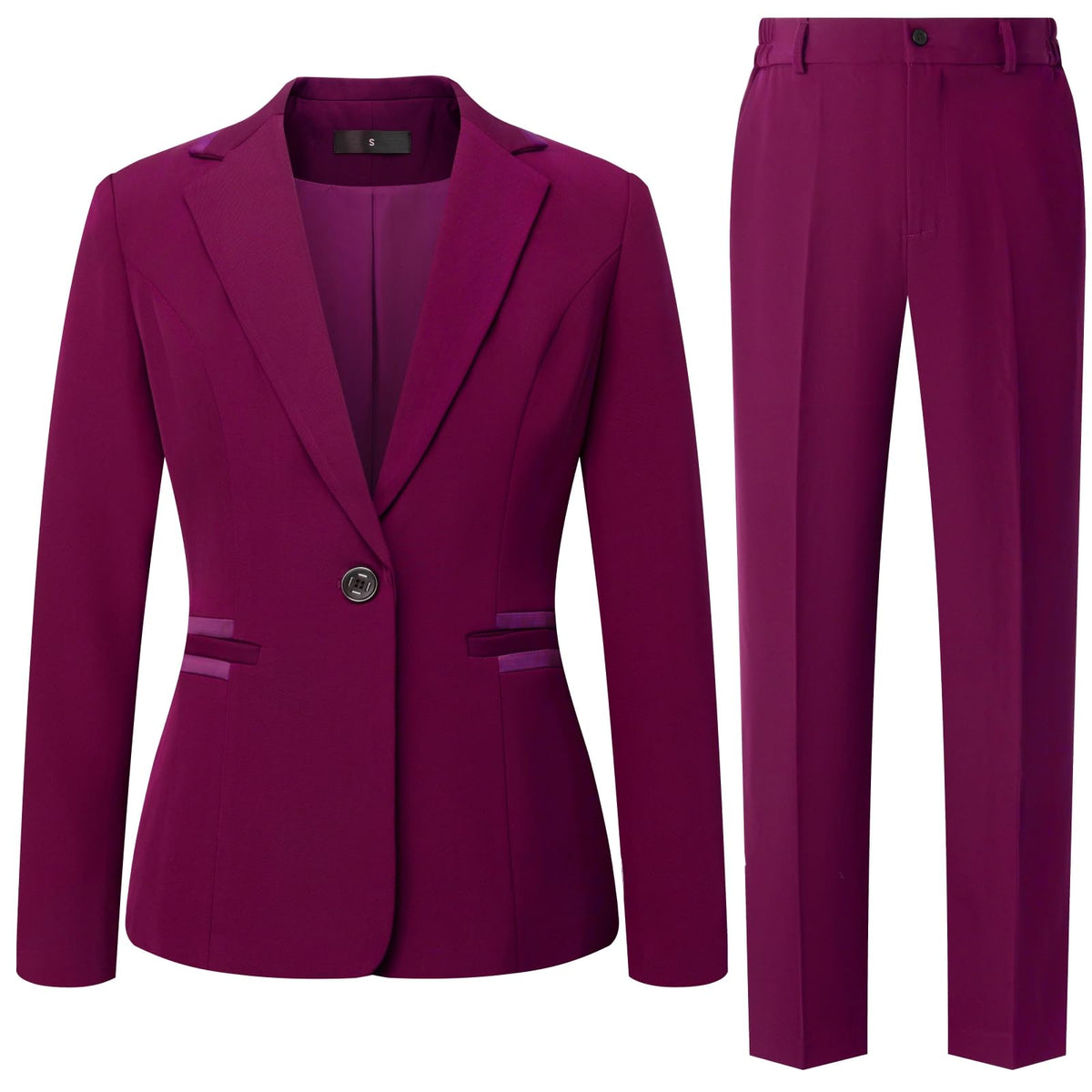 Women's 2 Piece Suit Pants One Button Blazer Set Business Casual Outfits