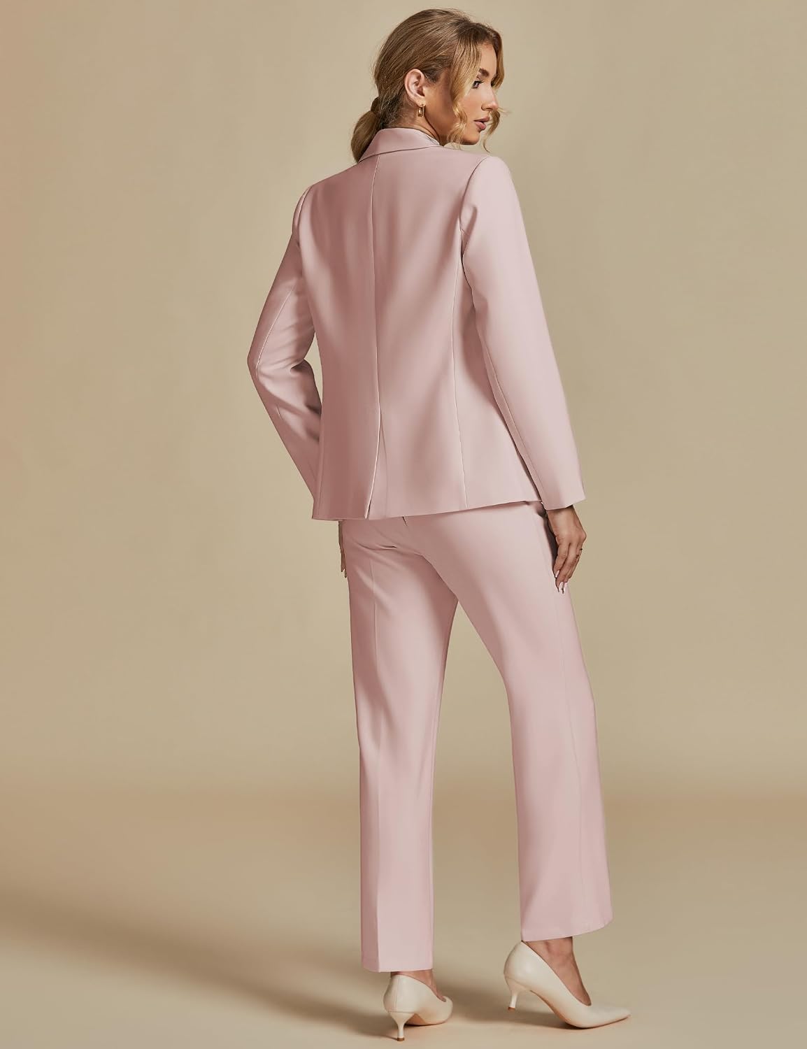 luvamia Women's Two Piece Sets Pants Suits Dressy Business Casual Outfits Professional Blazer Pantsuits Set Work Office