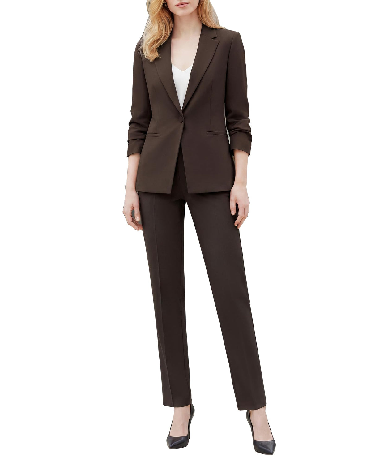 Women's 2 Piece Business Pantsuits Wrinkle Free Outfit