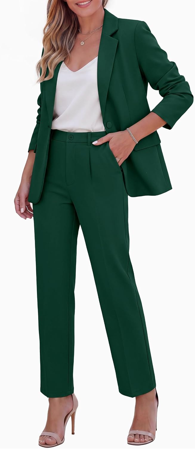 PRETTYGARDEN Two Piece Sets for Women Dressy Pant Suits