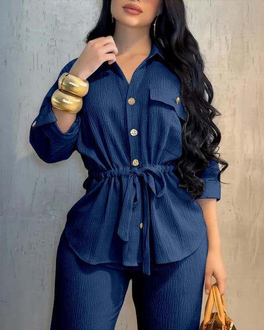 CHICME 2 Piece Sets for Women Fall Outfits Business Casual