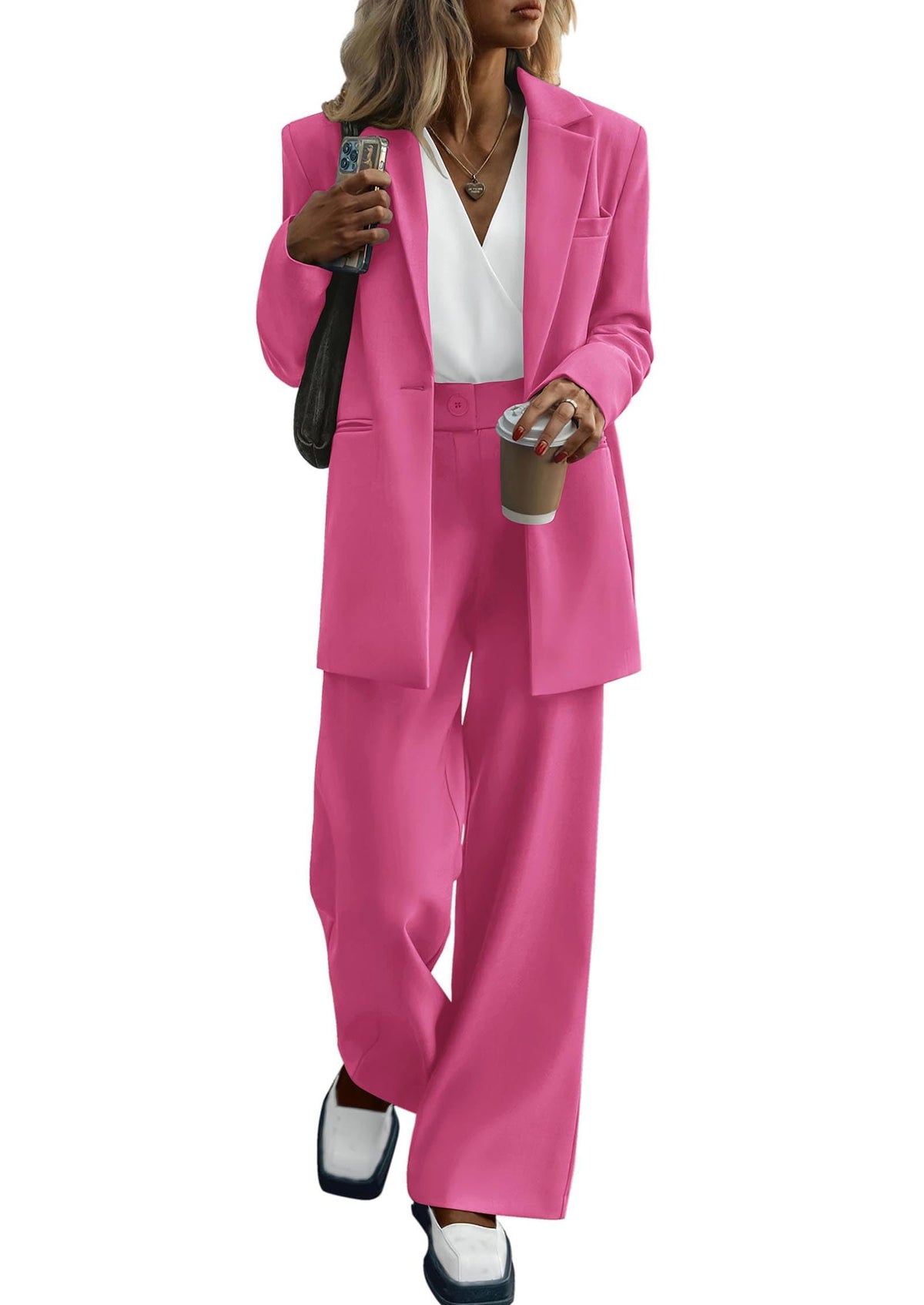 KIRUNDO Women Suits 2 Piece Set Business Dressy Pantsuit