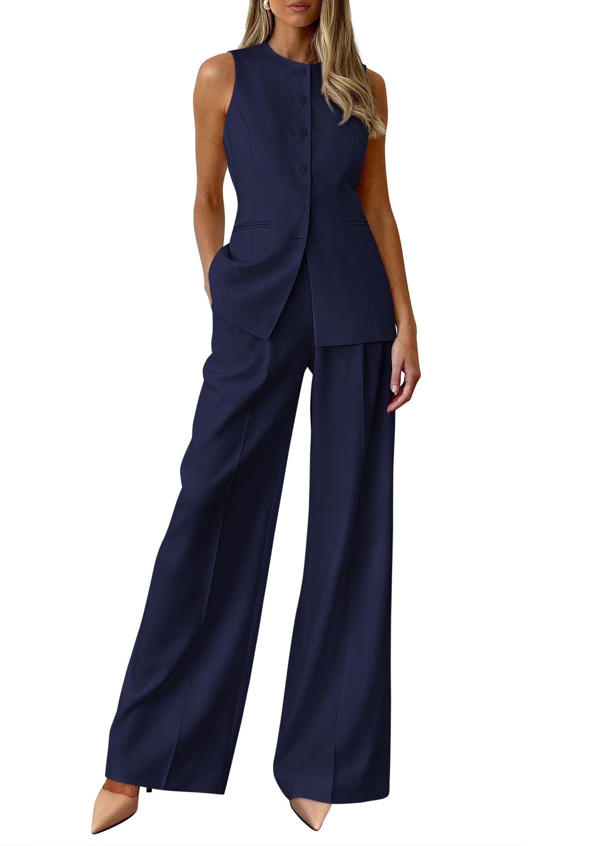PRETTYGARDEN Women's 2 Piece Sets Business Casual Outfits