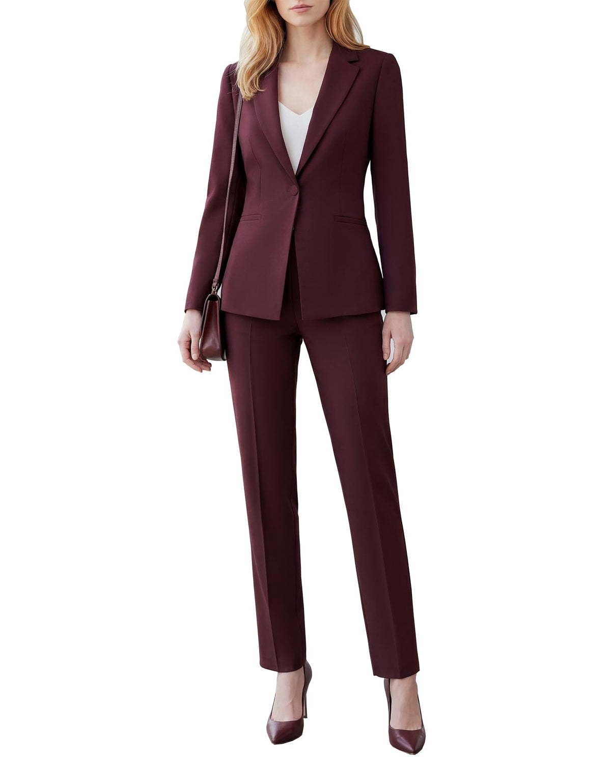 Women's 2 Piece Business Pantsuits Wrinkle Free Outfit