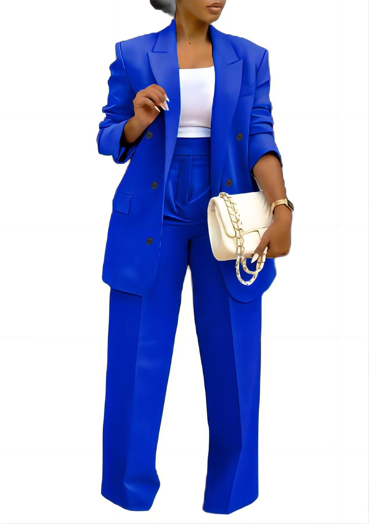 LROSEY Women's Blazer Sets 2 Piece Dressy Pants Suit Business Casual Set