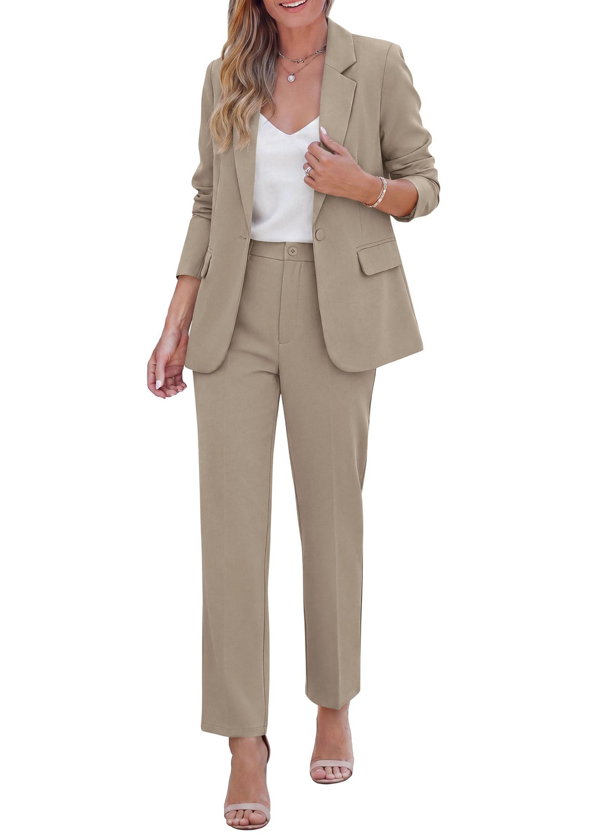PRETTYGARDEN Two Piece Sets for Women Dressy Pant Suits