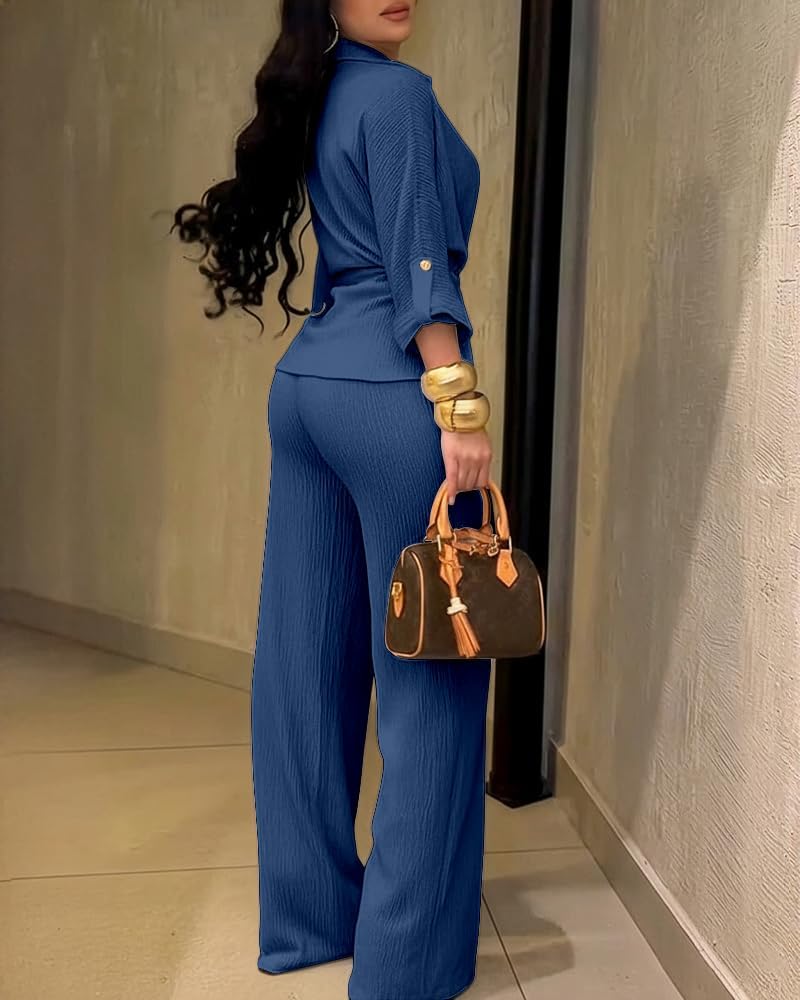 CHICME 2 Piece Sets for Women Fall Outfits Business Casual