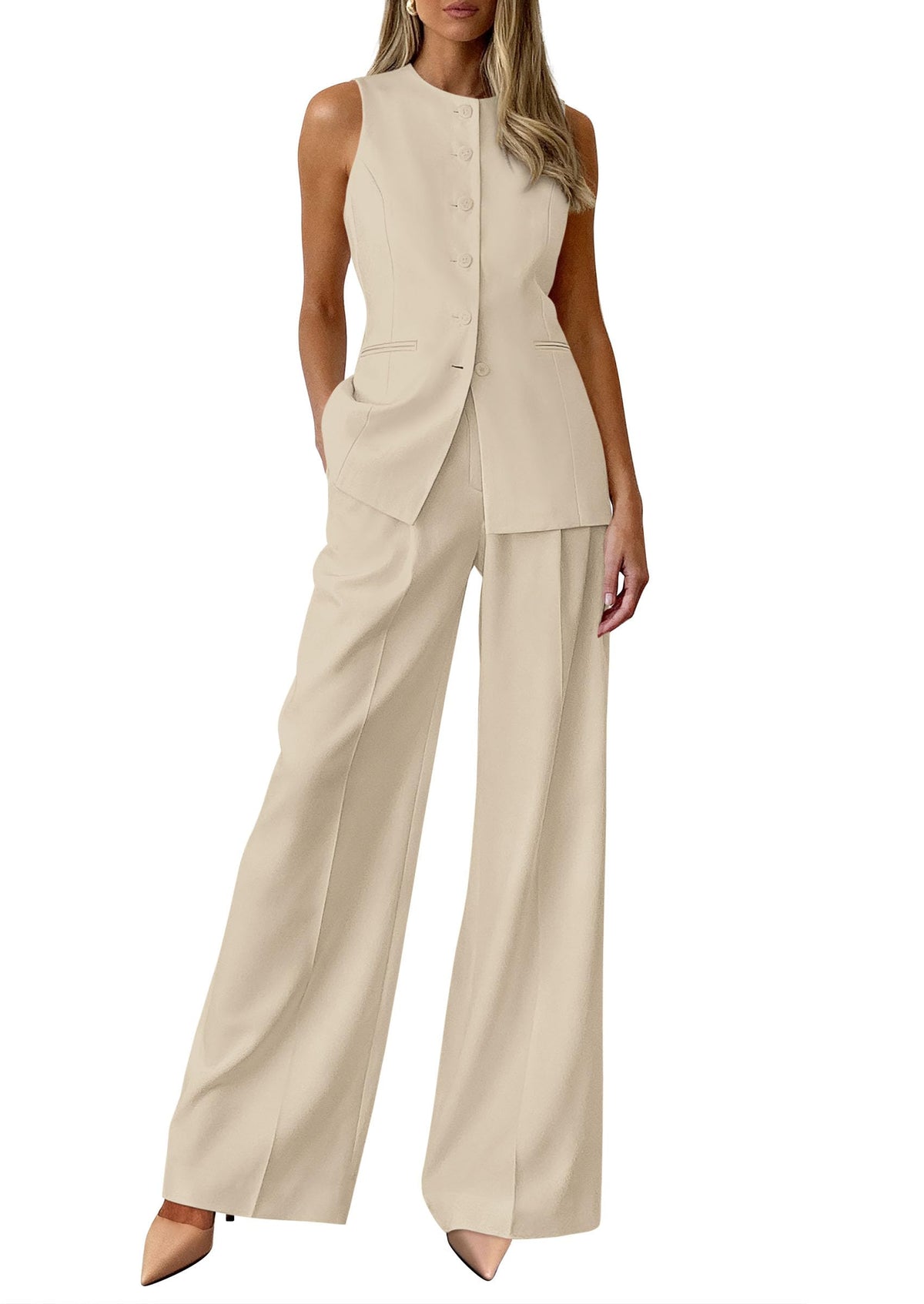 PRETTYGARDEN Women's 2 Piece Sets Business Casual Outfits