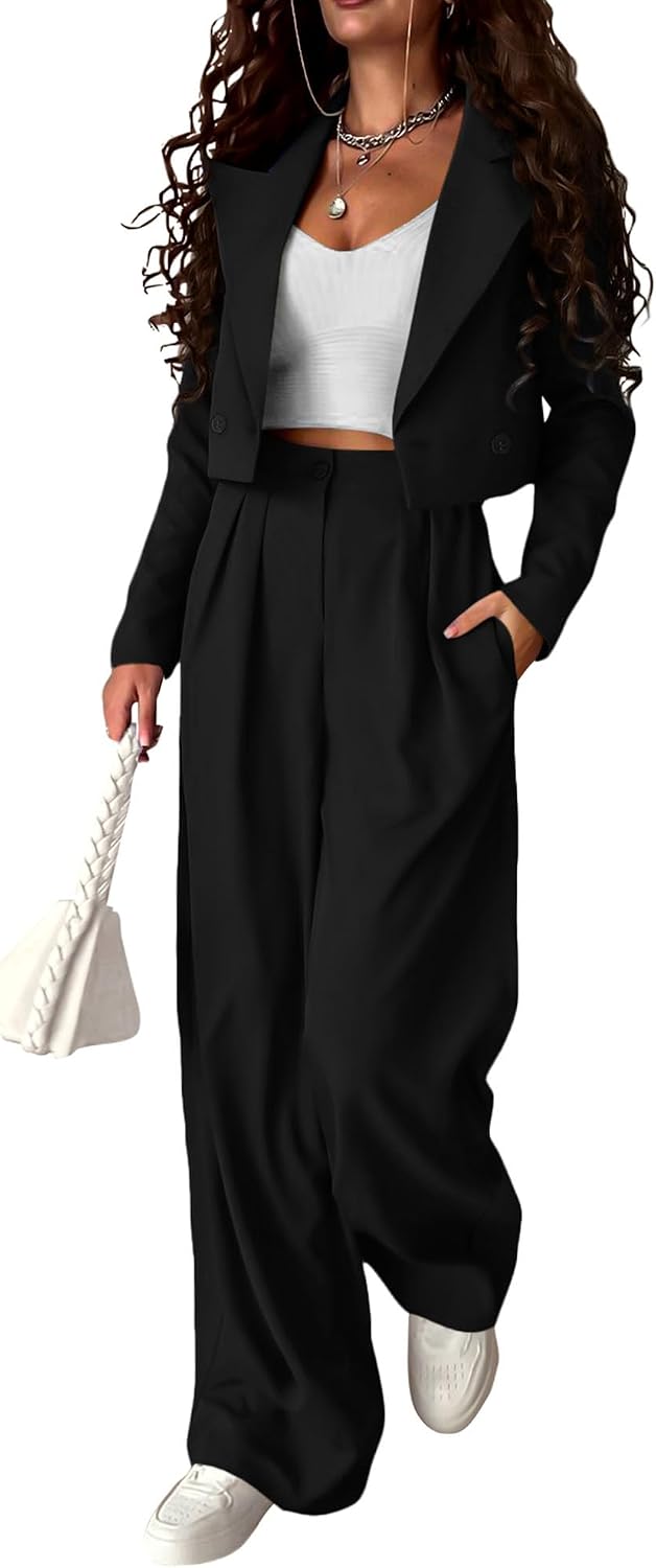 KIRUNDO Business Casual Outfits for Women Suit 2 Piece Sets