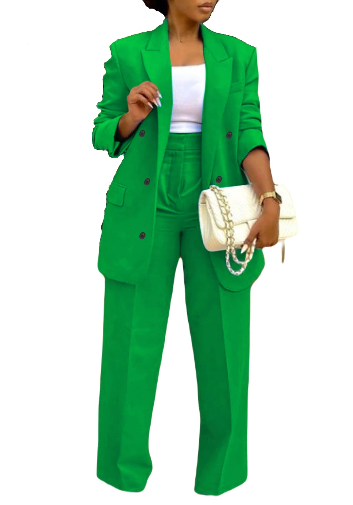 LROSEY Women's Blazer Sets 2 Piece Dressy Pants Suit Business Casual Set