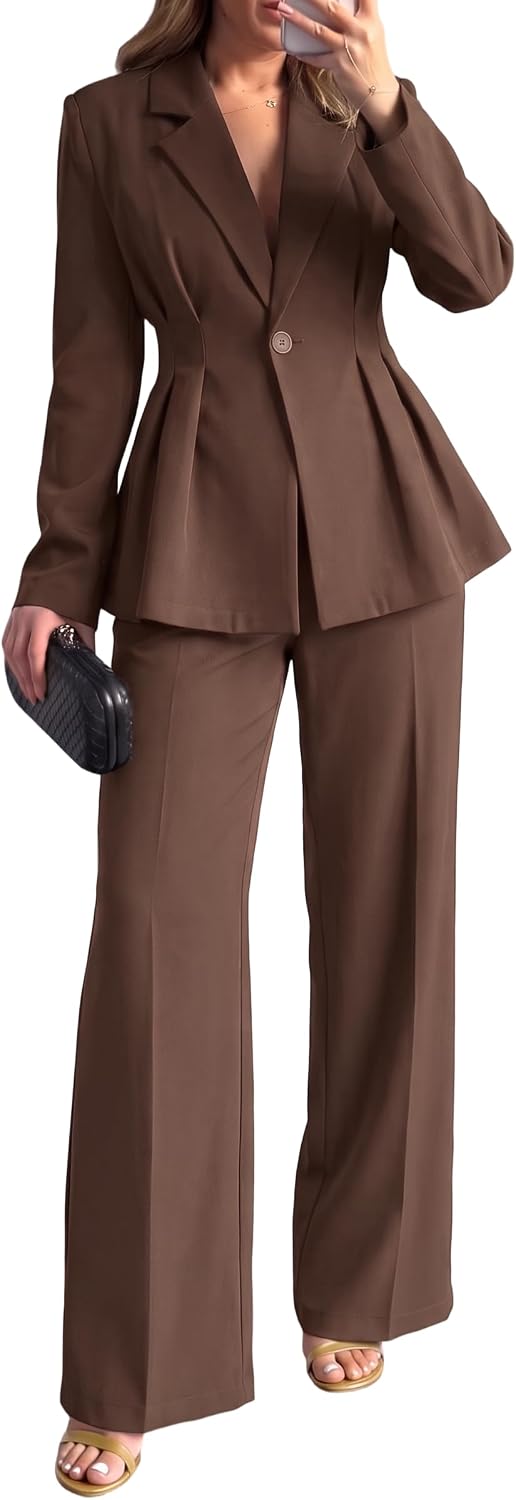 Ekaliy Pant Suits for Women 2 Piece Set Business Casual Outfits