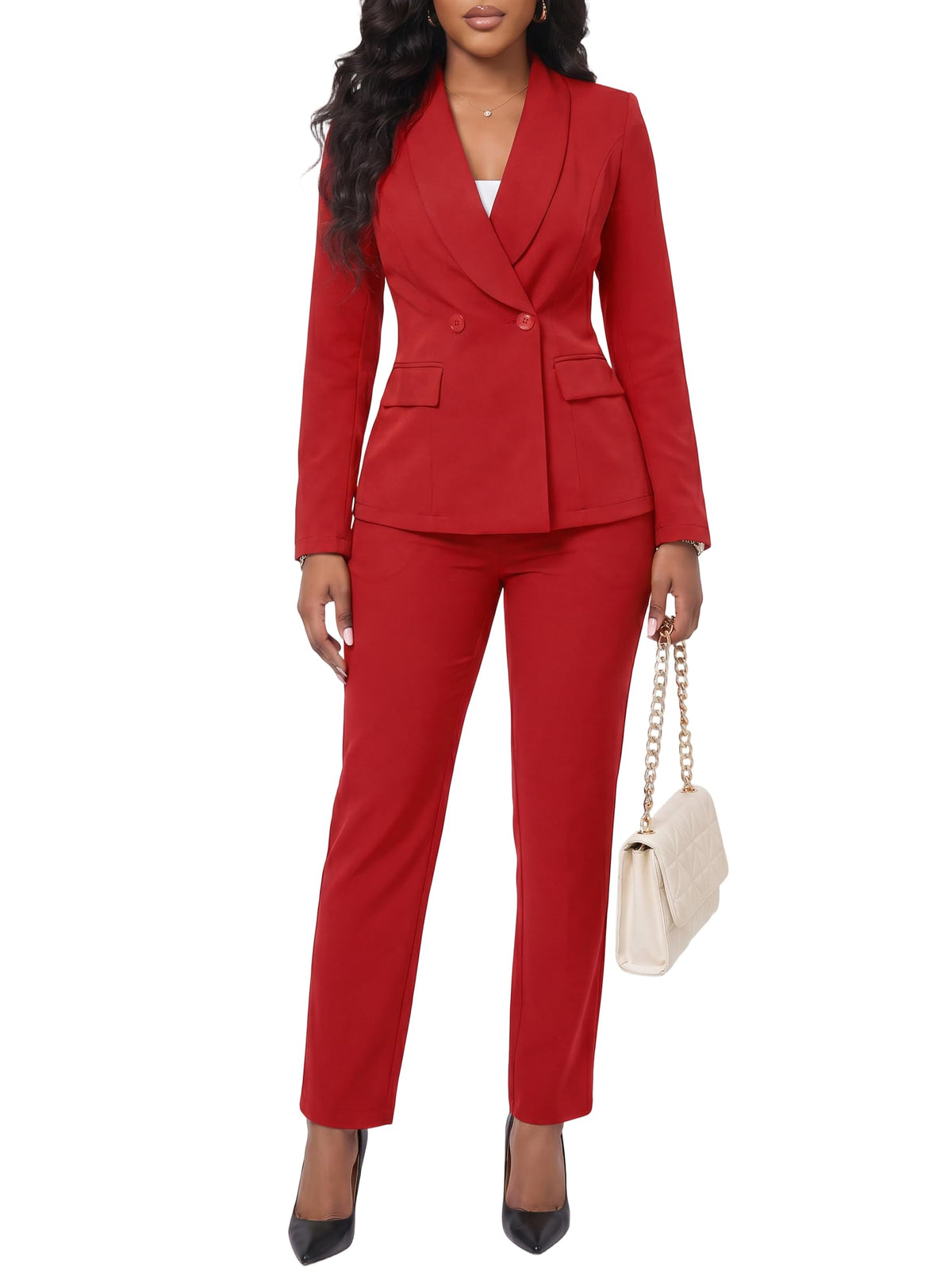 MorwenVeo Women’2 Piece Pant Suits Business Suit Sets Casual 2 Piece Outfit