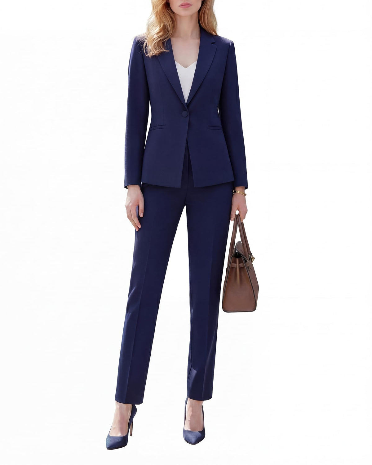 Women's 2 Piece Business Pantsuits Wrinkle Free Outfit