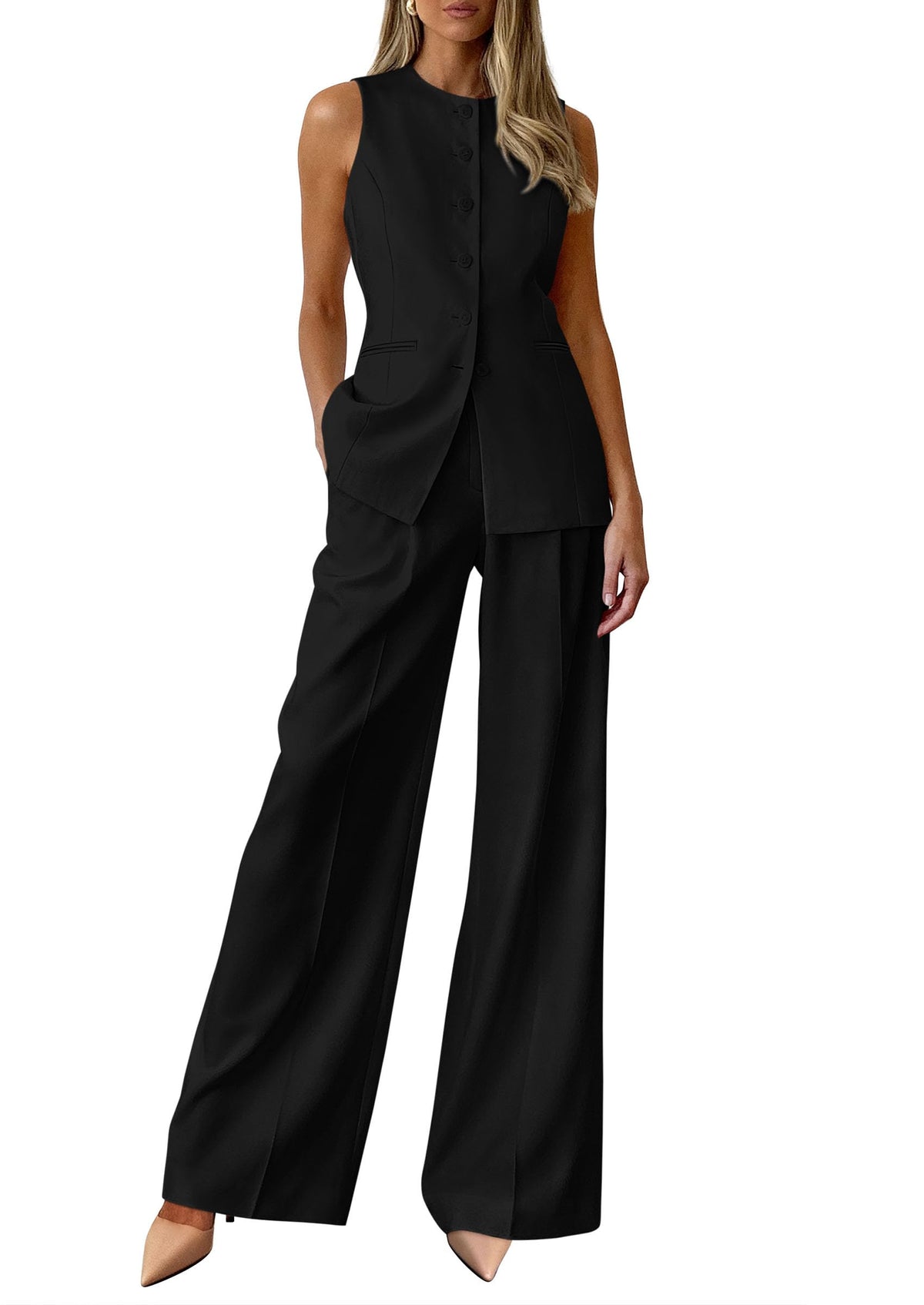 PRETTYGARDEN Women's 2 Piece Sets Business Casual Outfits