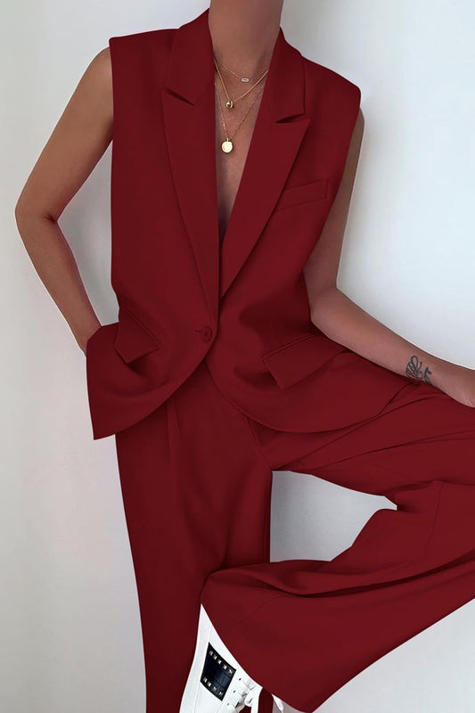 PRETTYGARDEN Women's Summer 2 Piece Outfits Blazer Sets