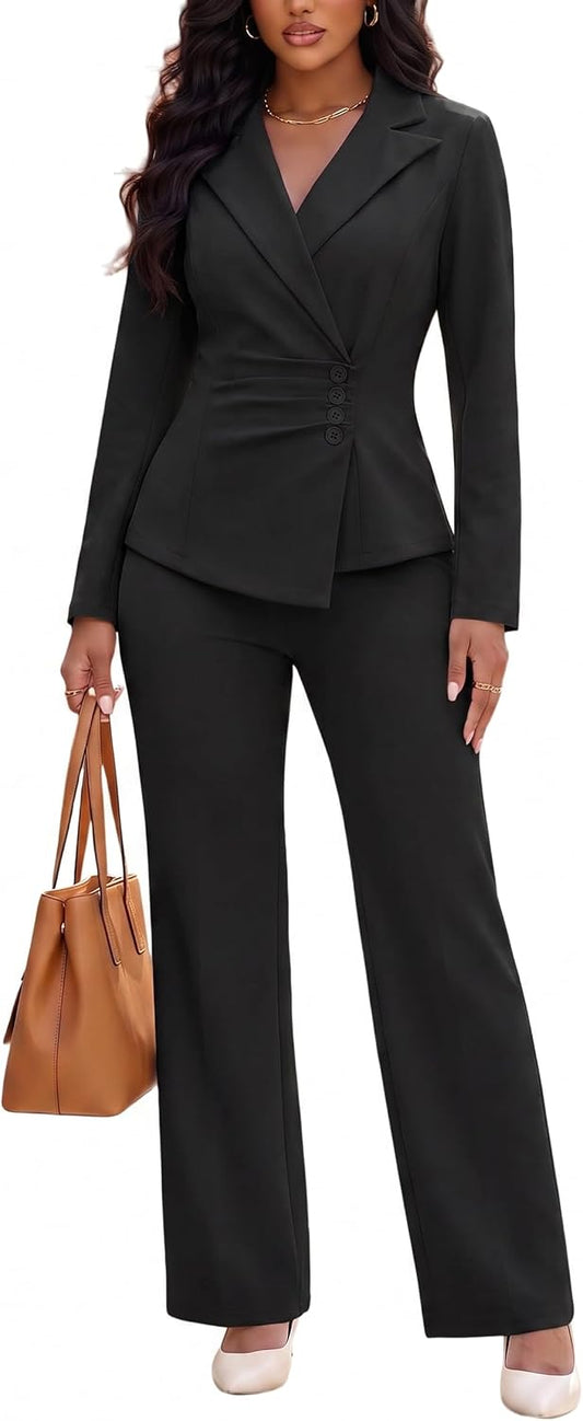 Pant Suits for Women Dressy 2 Piece Business Casual Outfits