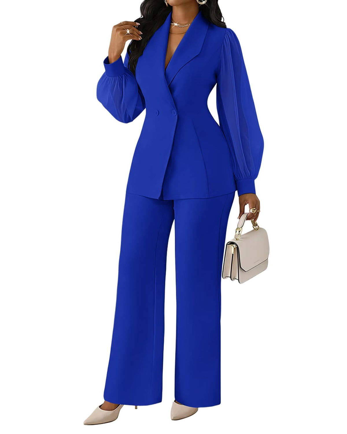 Kafiloe Women's Suits 2 Piece Set Business Casual Outfits