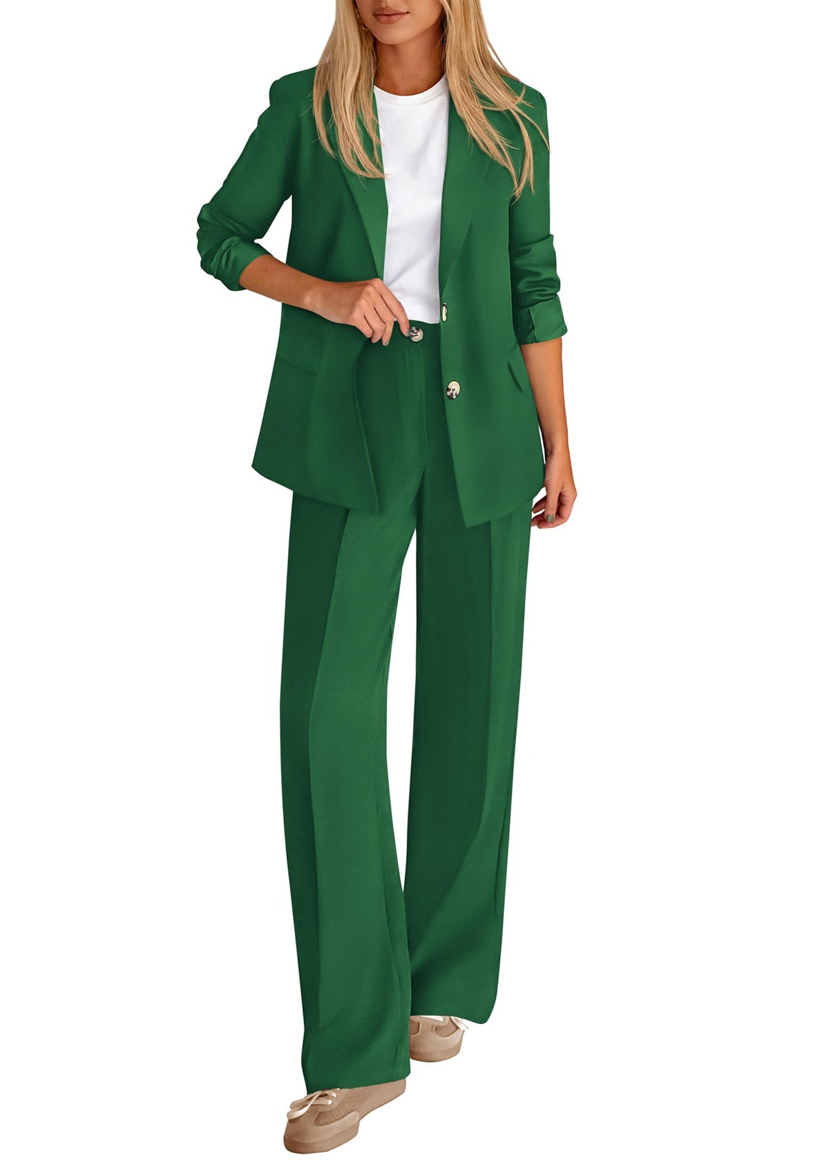 KIRUNDO Womens Suits 2 Piece Set Business Casual Outfits