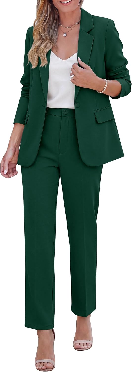 PRETTYGARDEN Two Piece Sets for Women Dressy Pant Suits