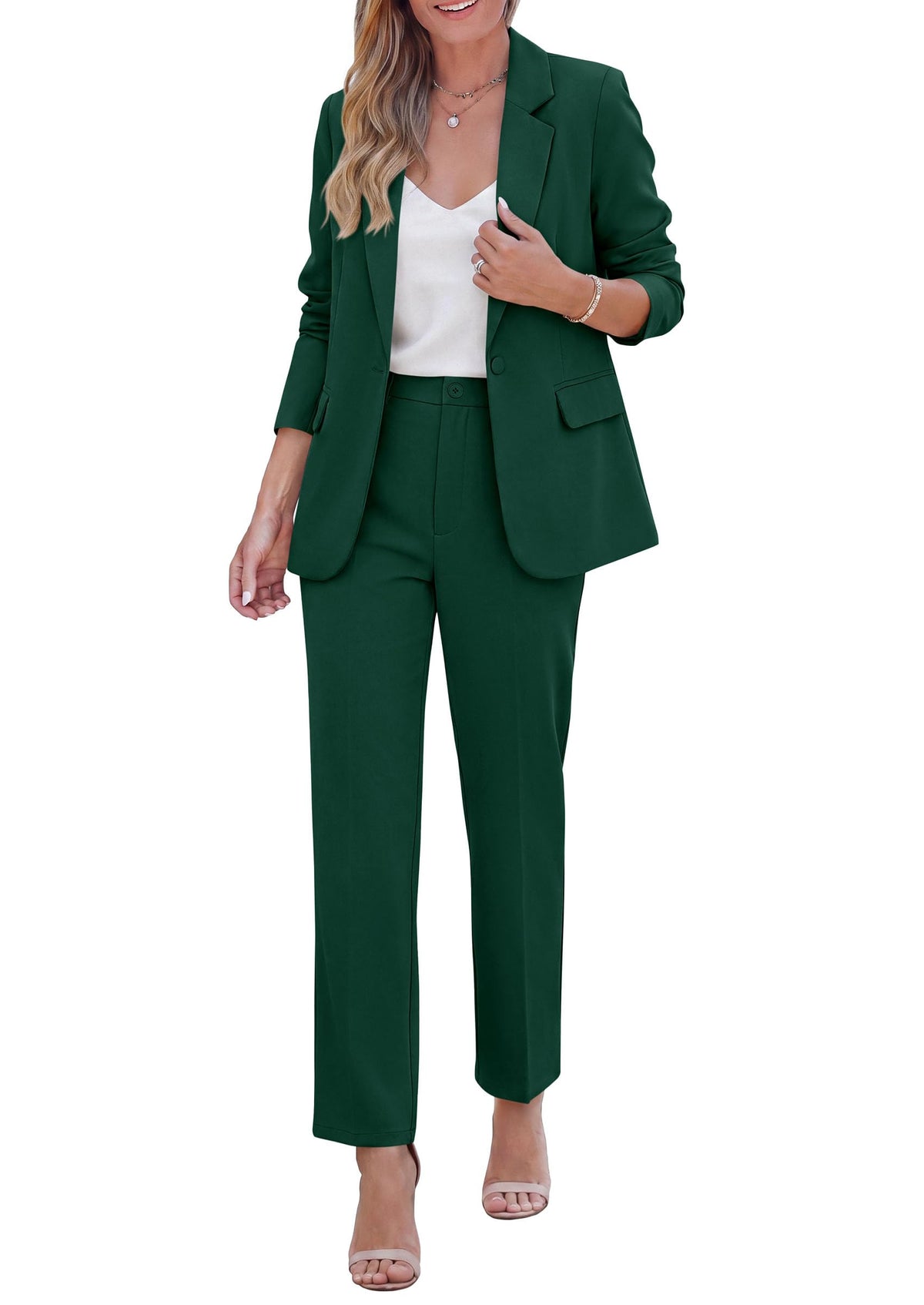 PRETTYGARDEN Two Piece Sets for Women Dressy Pant Suits