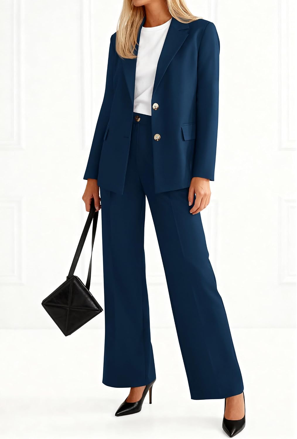 KIRUNDO Womens Suits 2 Piece Set Business Casual Outfits