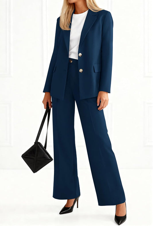 KIRUNDO Womens Suits 2 Piece Set Business Casual Outfits