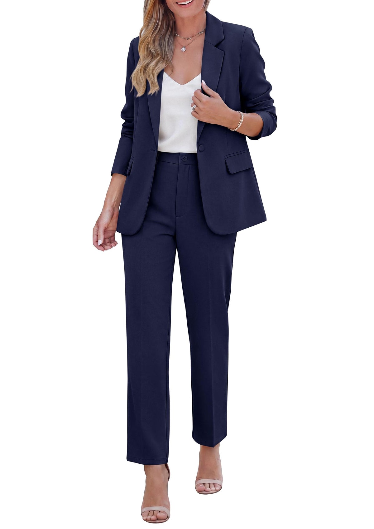 PRETTYGARDEN Two Piece Sets for Women Dressy Pant Suits