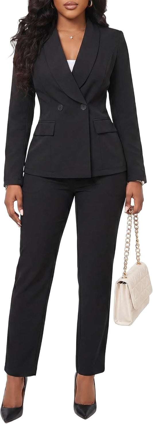 MorwenVeo Women’2 Piece Pant Suits Business Suit Sets Casual 2 Piece Outfit