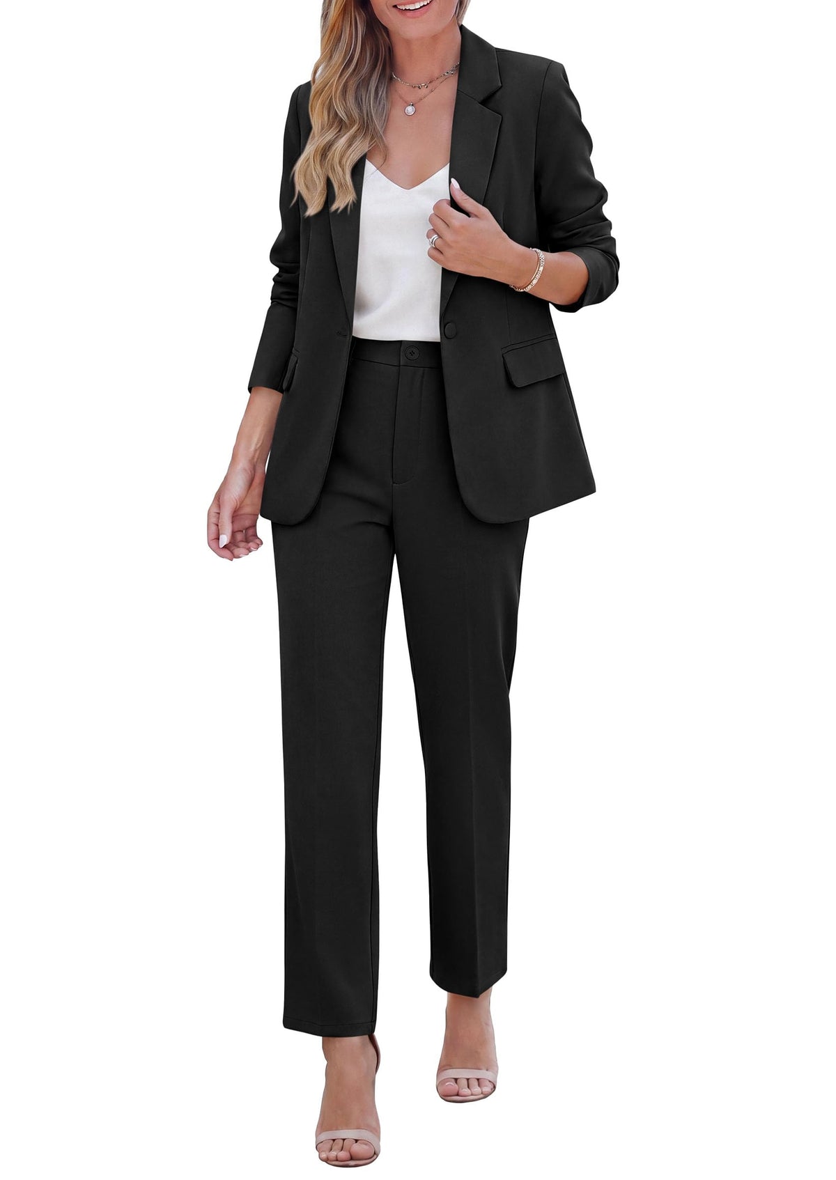 PRETTYGARDEN Two Piece Sets for Women Dressy Pant Suits