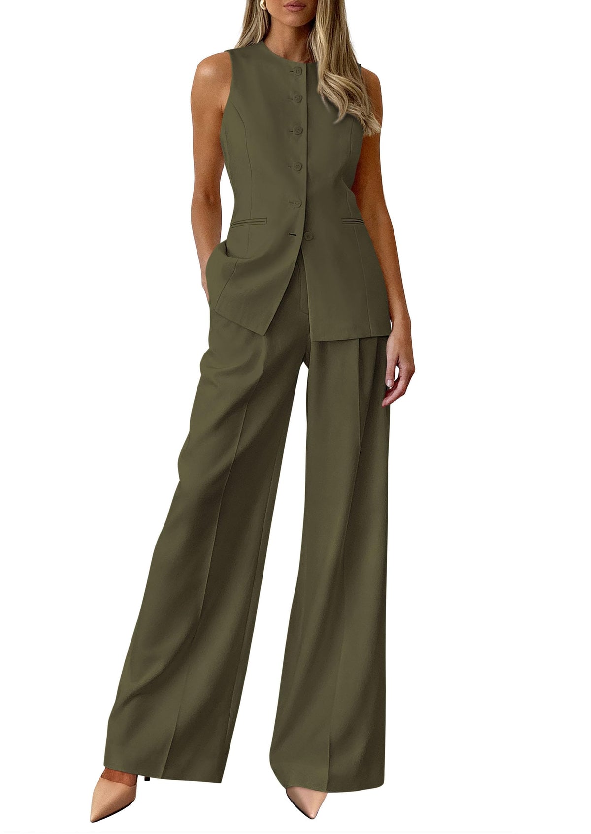 PRETTYGARDEN Women's 2 Piece Sets Business Casual Outfits