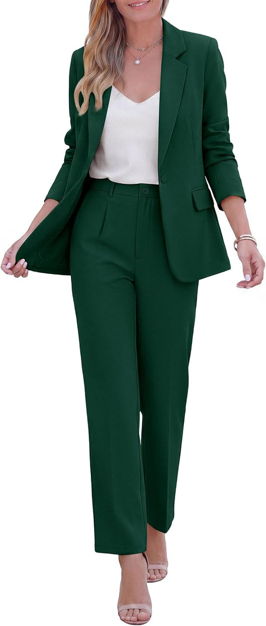 PRETTYGARDEN Two Piece Sets for Women Dressy Pant Suits