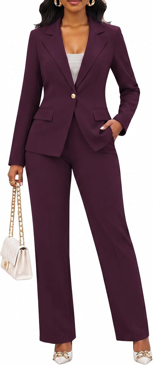 Salimdy 2 Piece Pant Suits for Women Business Casual Outfits