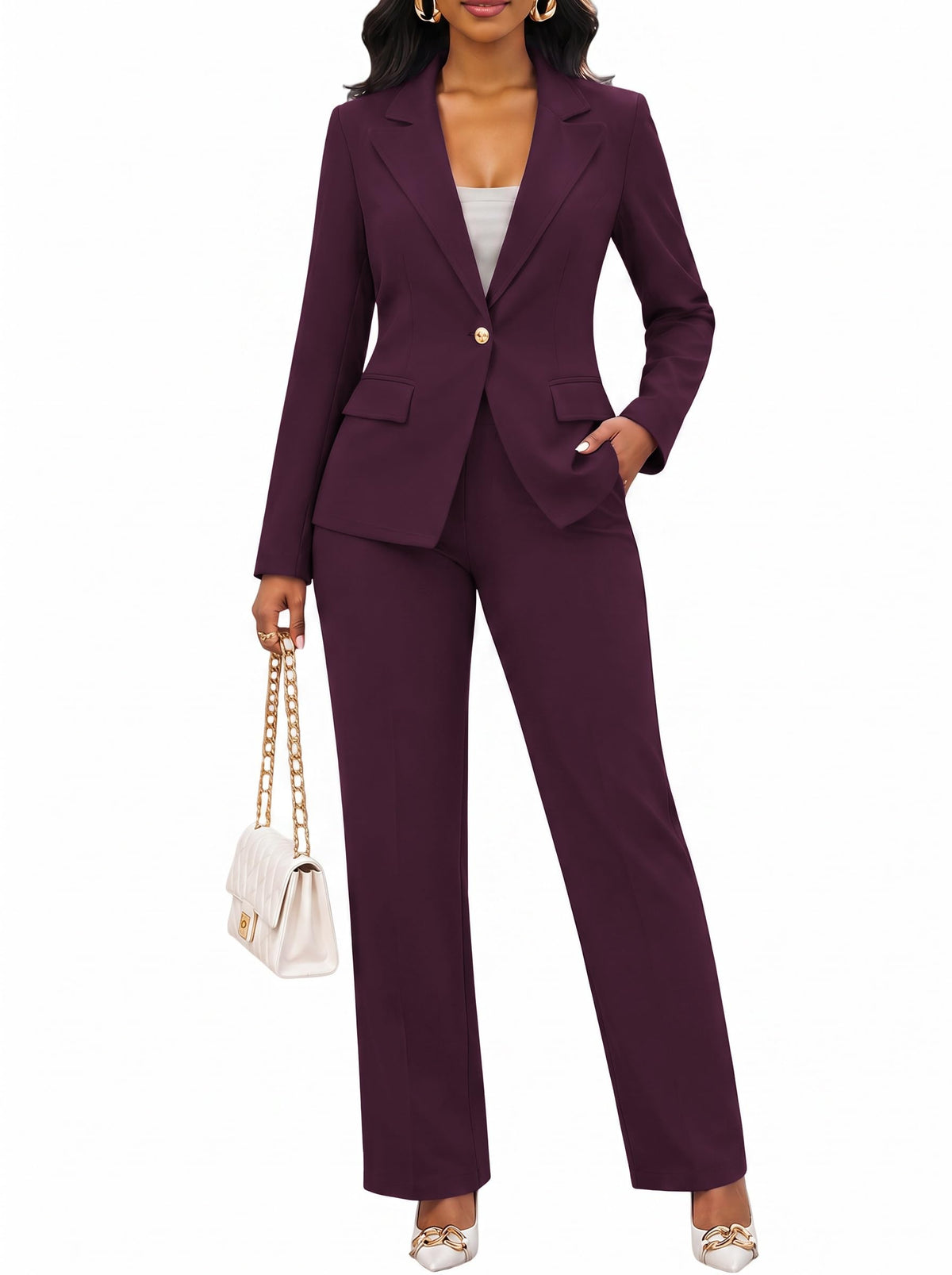 Salimdy 2 Piece Pant Suits for Women Business Casual Outfits